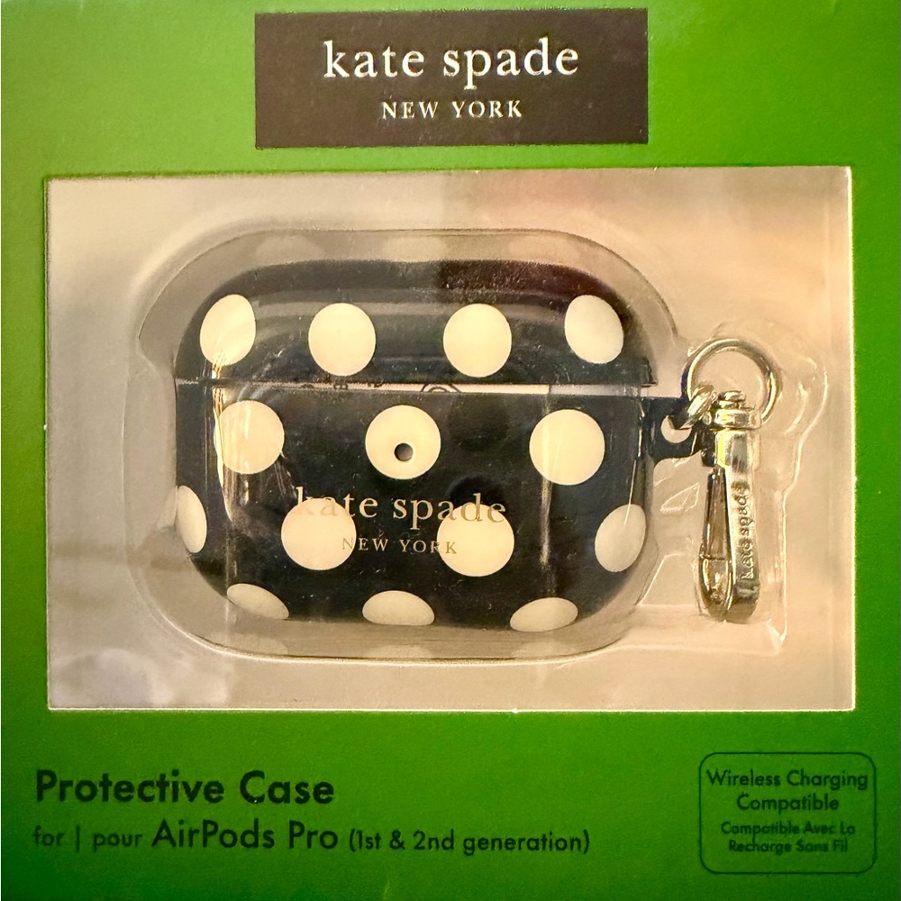 Kate Spade Black and White Polka Dot AirPods Pro Case